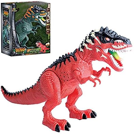 Dinossauro de Brinquedo que Bota Ovos Tiranossauro Rex que Anda com Som e Luz Vermelho