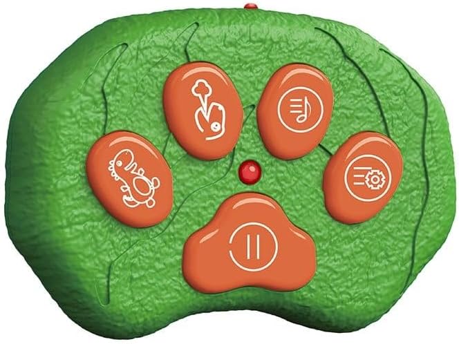 Dinossauro T-Rex de Controle Remoto Multifuncional, Verde, Brinquedo Eletrônico com Som e Luz, Controles de som e movimento