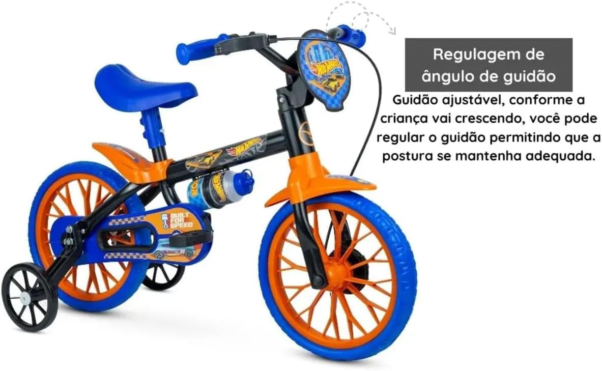 Nathor Bicicleta Infantil Aro 12 Hot Wheels
