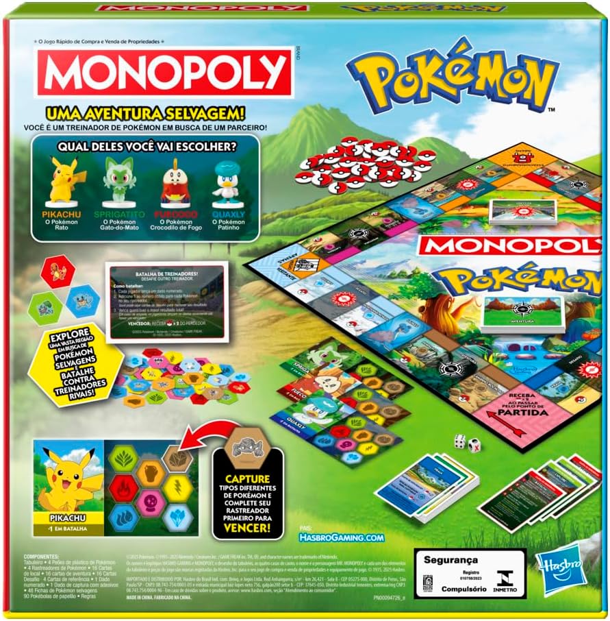 Monopoly Pokémon Edition Jogo de Tabuleiro