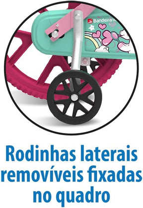 Bicicleta Aro 14 Unicornio Bandeirante