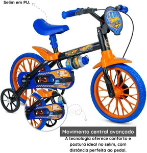 Nathor Bicicleta Infantil Aro 12 Hot Wheels