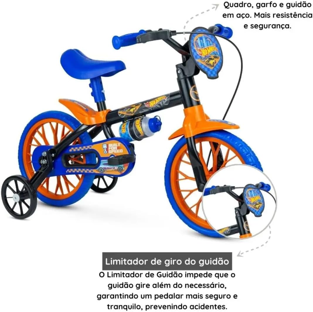 Nathor Bicicleta Infantil Aro 12 Hot Wheels