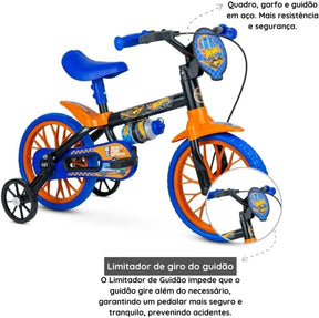 Nathor Bicicleta Infantil Aro 12 Hot Wheels