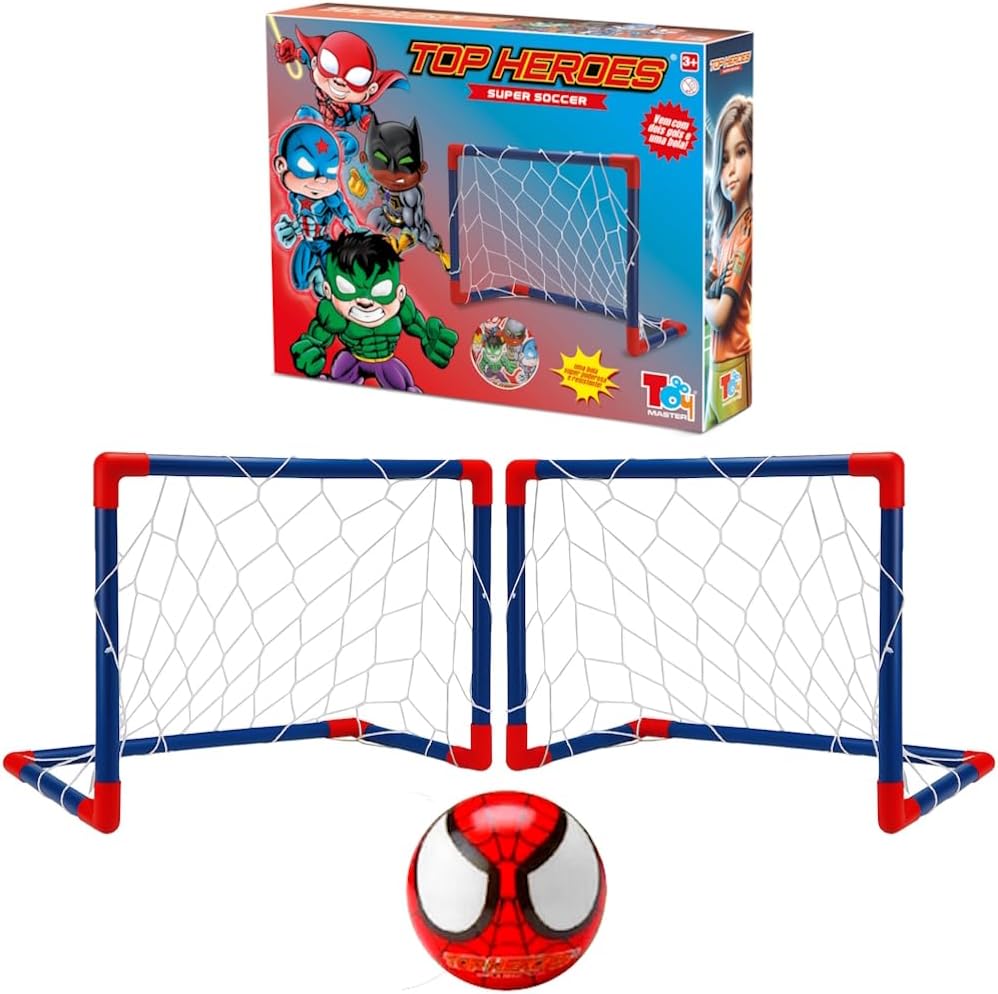 2 Golzinhos Futebol Infantil com Bola Macia Infantil Aranha