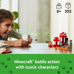 LEGO® Minecraft® – A Emboscada no Portal do Nether Brinquedo de Montar com Jogos Interativos 21255