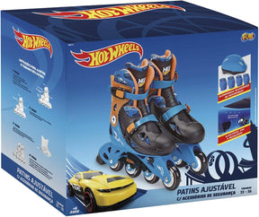 Hot Wheels Patins Ajustáveis 33 a 36 - Fun Divirta-se