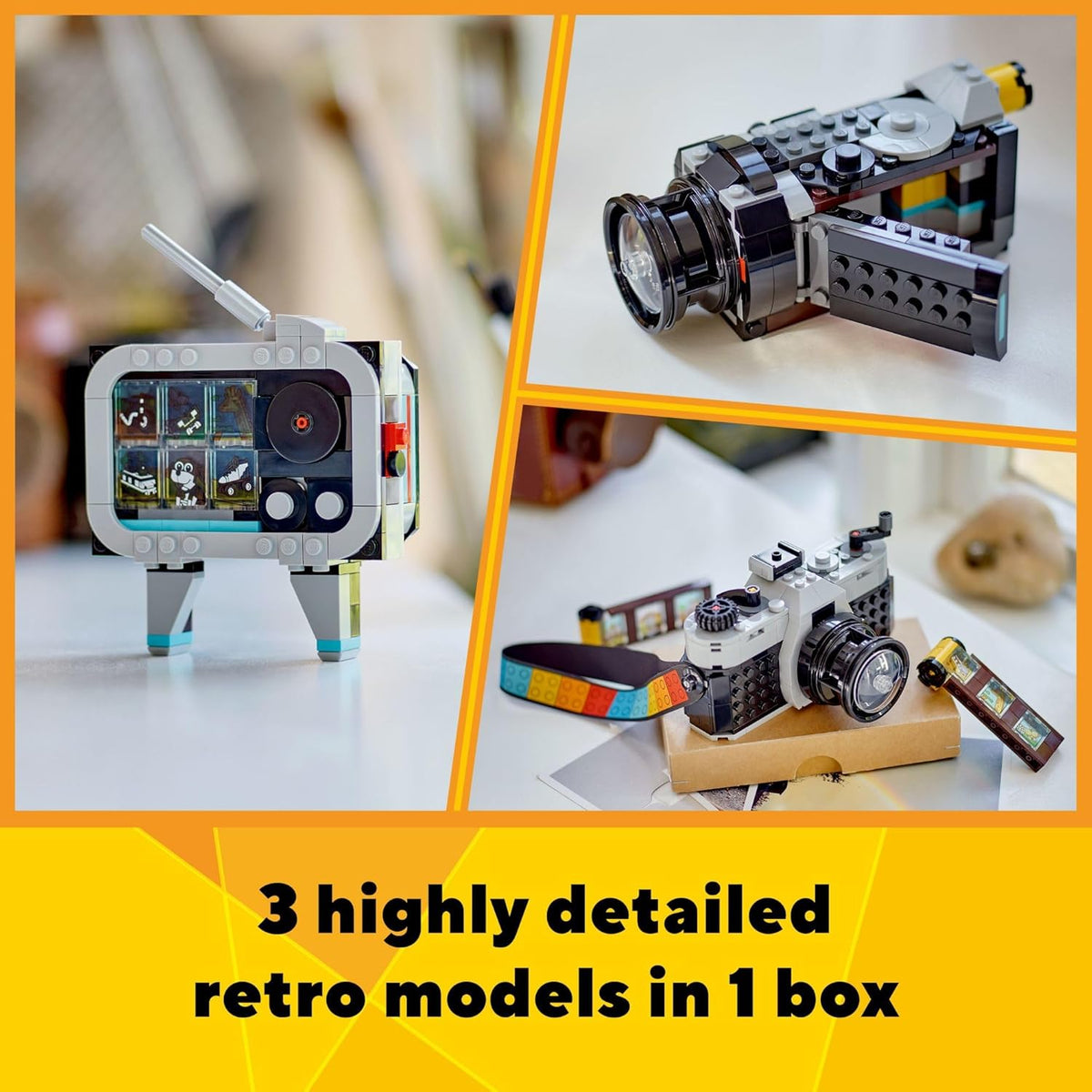 LEGO® Creator 3 em 1 – Câmera Retrô Brinquedos Interativos de Fotografia 31147