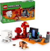 LEGO® Minecraft® – A Emboscada no Portal do Nether Brinquedo de Montar com Jogos Interativos 21255