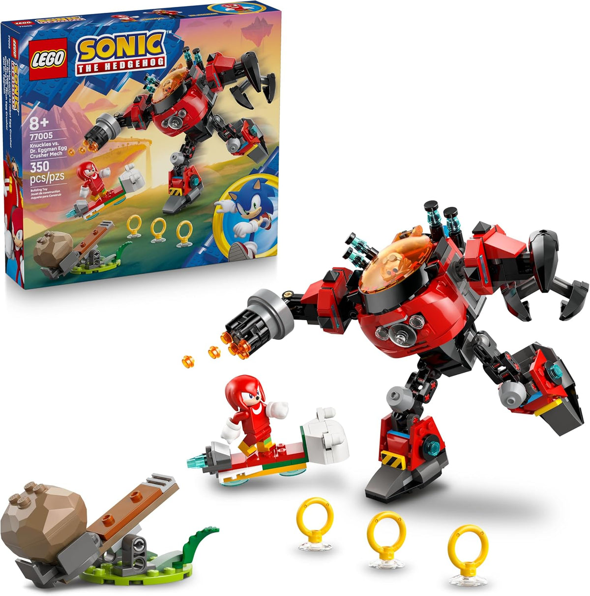 LEGO Sonic Knuckles vs. Robô Egg Crusher do Dr. Eggman 77005
