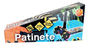 Patinete Infantil Radical Flash Com Luzes Em Todas As Rodas Paint cor preto DM Toys